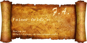Feiner Arián névjegykártya